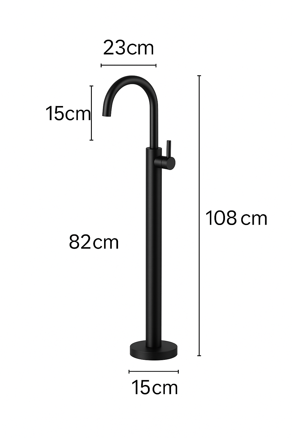 Torneira de Piso para Torneira Banheira - Rotação de 360º e Design Moderno