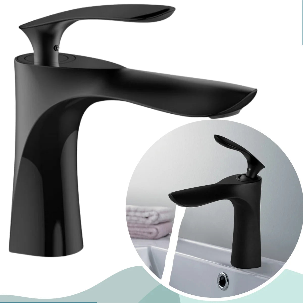 Torneira para Banheiro Elegante Misturador Monocomando Baixo