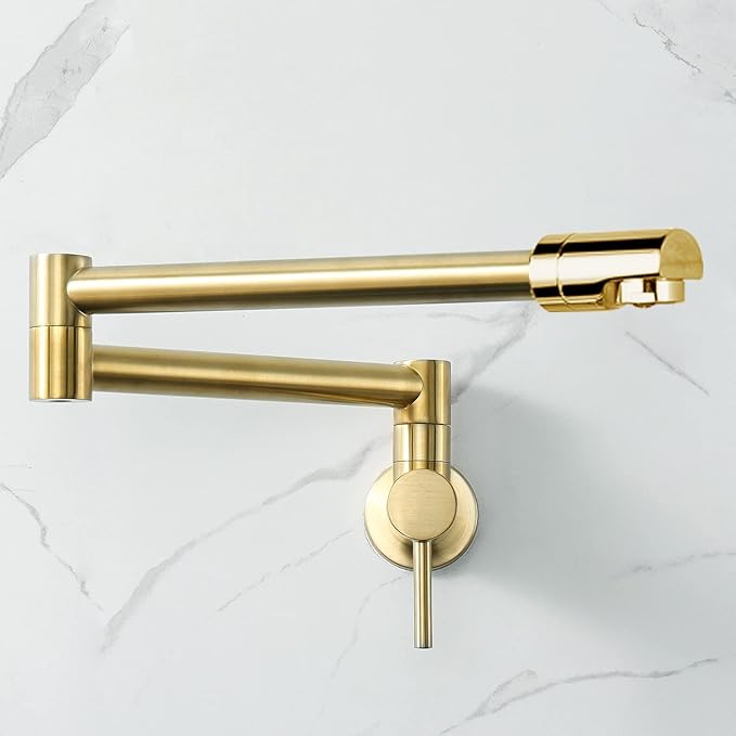 Torneira Cozinha de Parede Articulável em Aço Inox