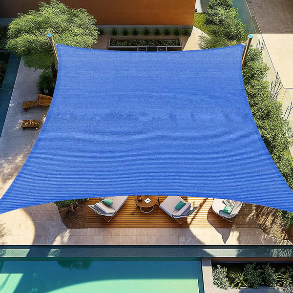 Toldo Retangular Colorido Lona Impermeável para Área Externa com Proteção UV