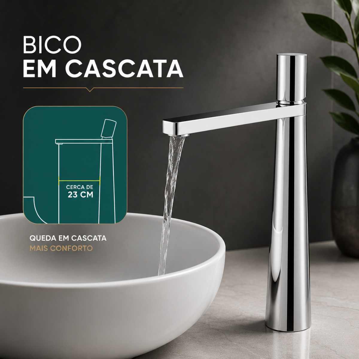 Torneira Monocomando para Banheiro Jule em Aço Inoxidável 304 - Água Quente e Fria