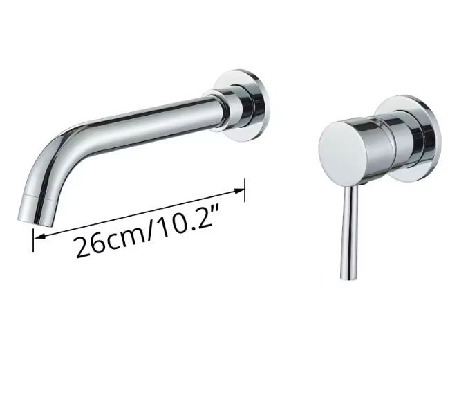 Torneira Banheira Monocomando de Parede Banheiro com Misturador - Royale