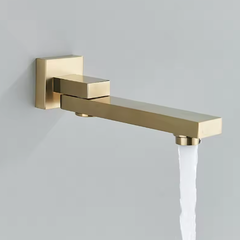 Torneira para Banheiro de Embutir em Aço Inoxidável Articulada Retrátil