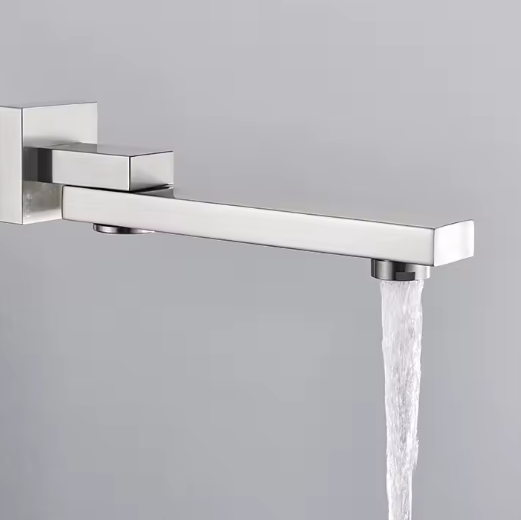 Torneira para Banheiro de Embutir em Aço Inoxidável Articulada Retrátil