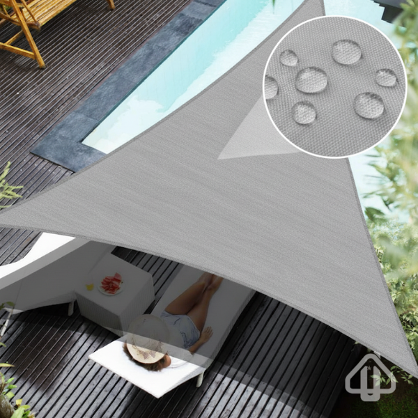 Toldo Portátil Triangular Impermeável Área Externa, Jardim, Garagem com Proteção UV + 3 Cordas de Brinde para Instalação