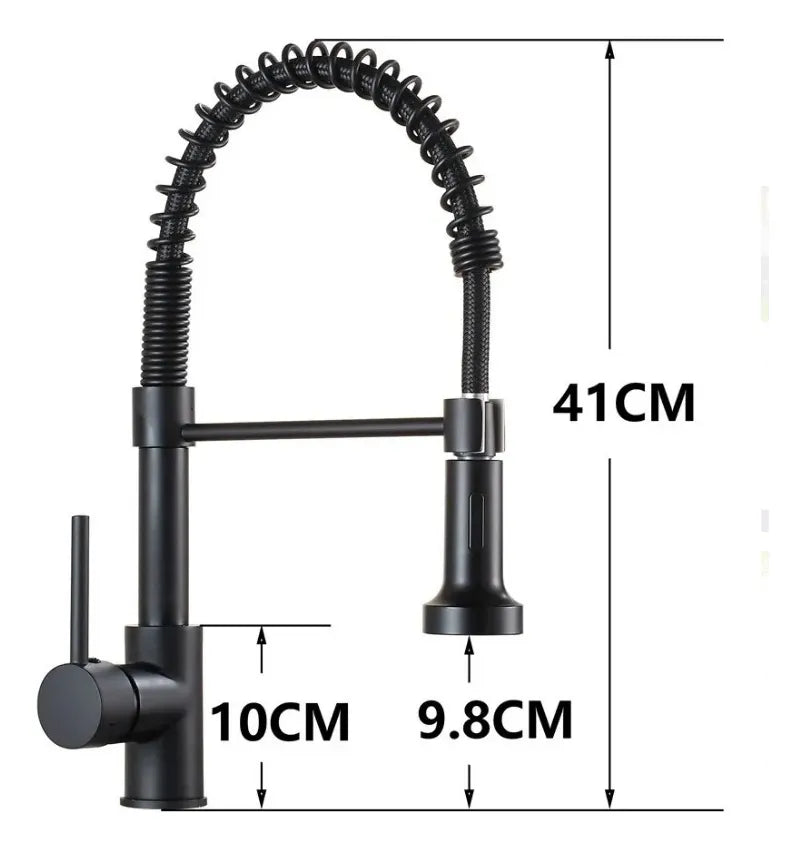 Torneira para Cozinha Gourmet Aço Misturador Monocomando Extensível