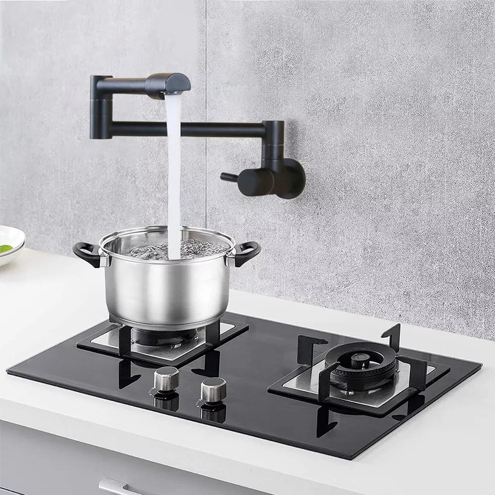 Torneira Cozinha de Parede Articulável em Aço Inox