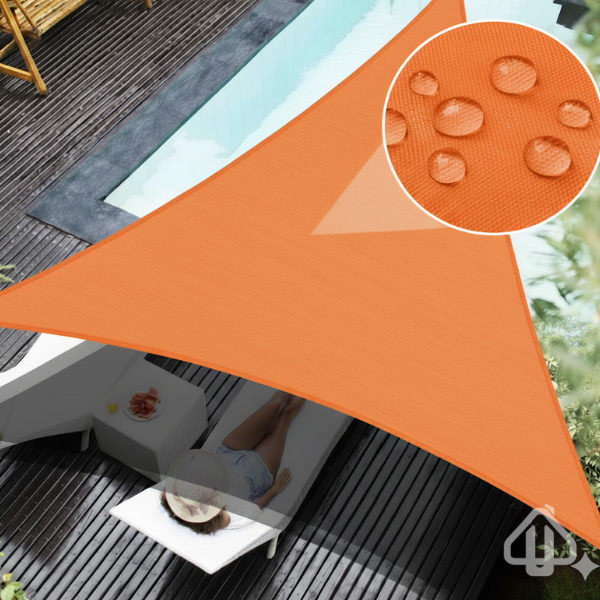Toldo Portátil Triangular Impermeável Área Externa, Jardim, Garagem com Proteção UV + 3 Cordas de Brinde para Instalação