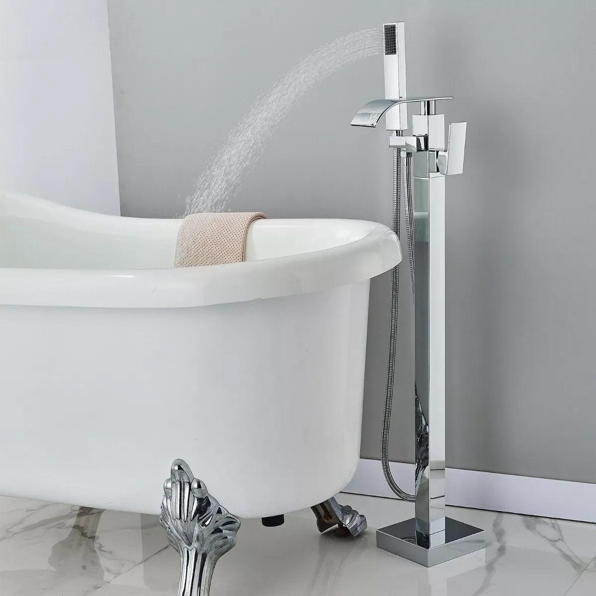 Misturador Monocomando de Piso para Banheira Cromado - Unique