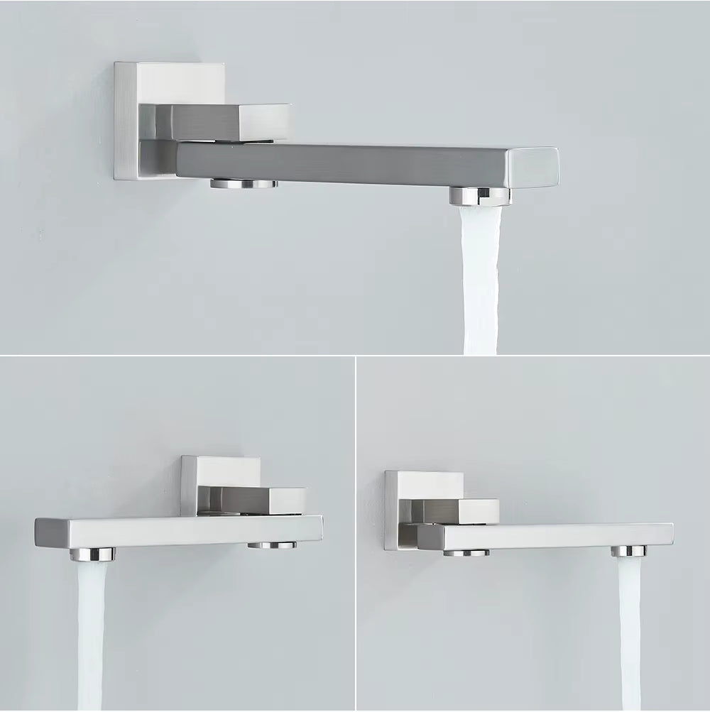 Misturador de Parede Misturador com Bico Giratório para Pia - Água Quente e Fria