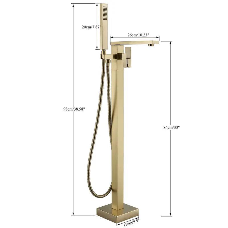 Misturador Monocomando para Banheira de Piso com Design Elegante - Unique