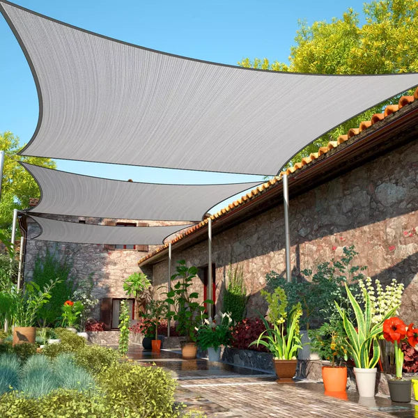 Toldo Retangular Colorido Lona Impermeável para Cobertura, Jardim e Garagem com Proteção UV