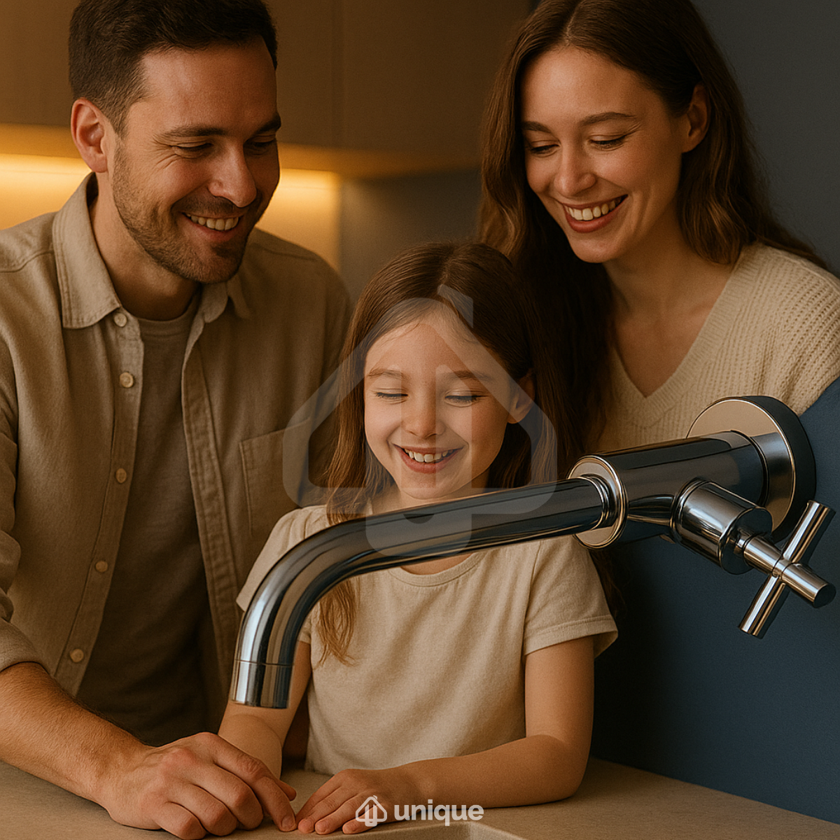 Torneira de Parede em Aço Inoxidável para Banheiro e Lavabo