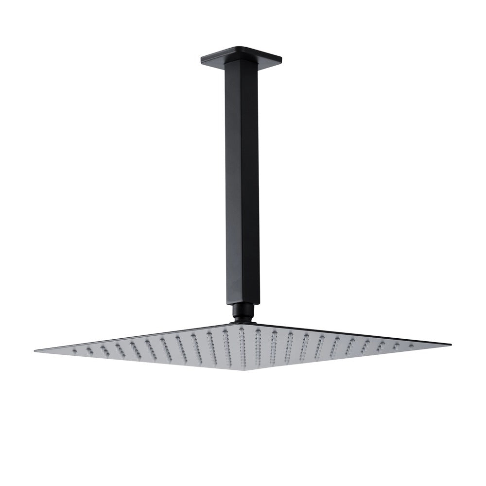 Chuveiro Quadrado Preto Fosco Inox