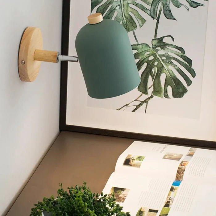 Arandela de Parede Interna com Acabamento em Madeira Design Minimalista - Unique