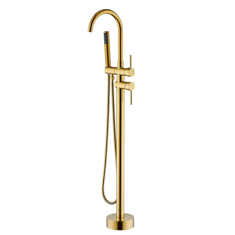 Misturador Monocomando de Piso para Torneira Banheira com Ducha Manual