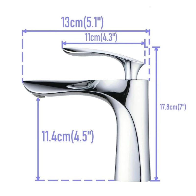 Torneira para Banheiro Elegante Misturador Monocomando Baixo