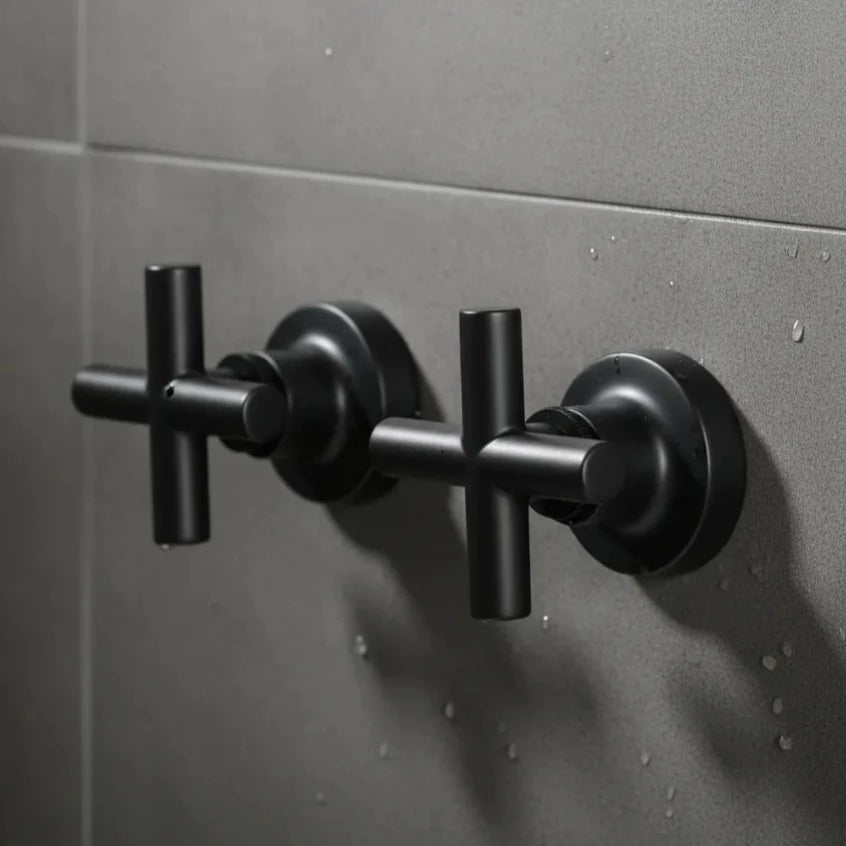 Acabamento Cruzeta Preto Luxo Metal - Padrão Deca 1/2-3/4