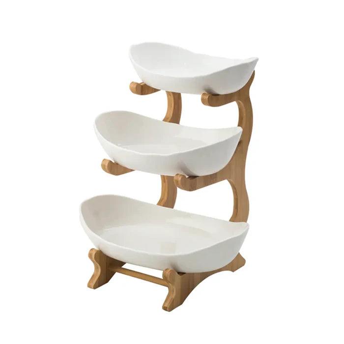 Fruteira de Mesa Moderna em Bambu para Decoração e Organização - Unique