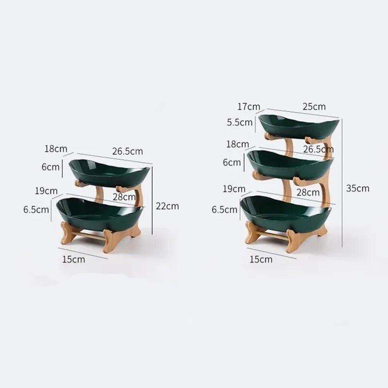Fruteira de Mesa Moderna em Bambu para Decoração e Organização - Unique