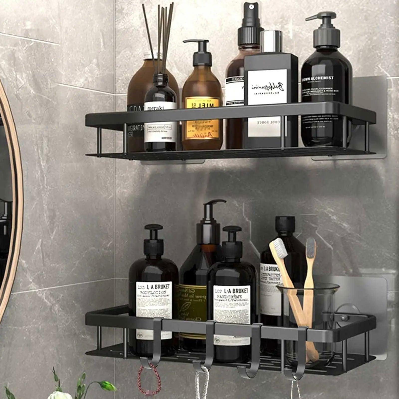 Kit 2 Prateleiras de Alumínio Retangular para Banheiro ou Cozinha - Unique