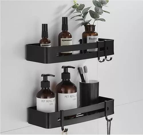 Kit 2 Prateleiras de Alumínio Retangular para Banheiro ou Cozinha - Unique