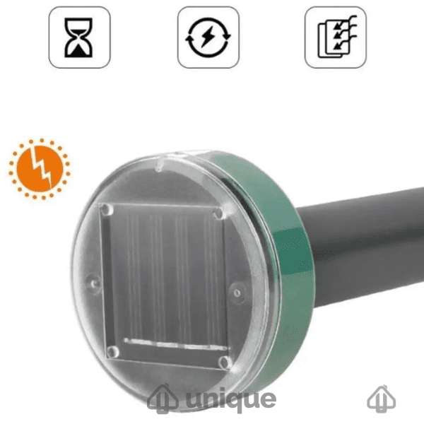 Kit Repelente Solar Ultrassônico à Prova d'Água - Afasta Ratos, Cobras, Insetos e Pombos - Unique
