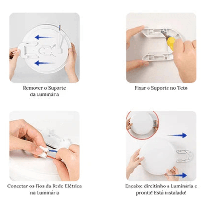 Luminária de Teto Inteligente - com App + Controle Remoto (Brinde) - Unique