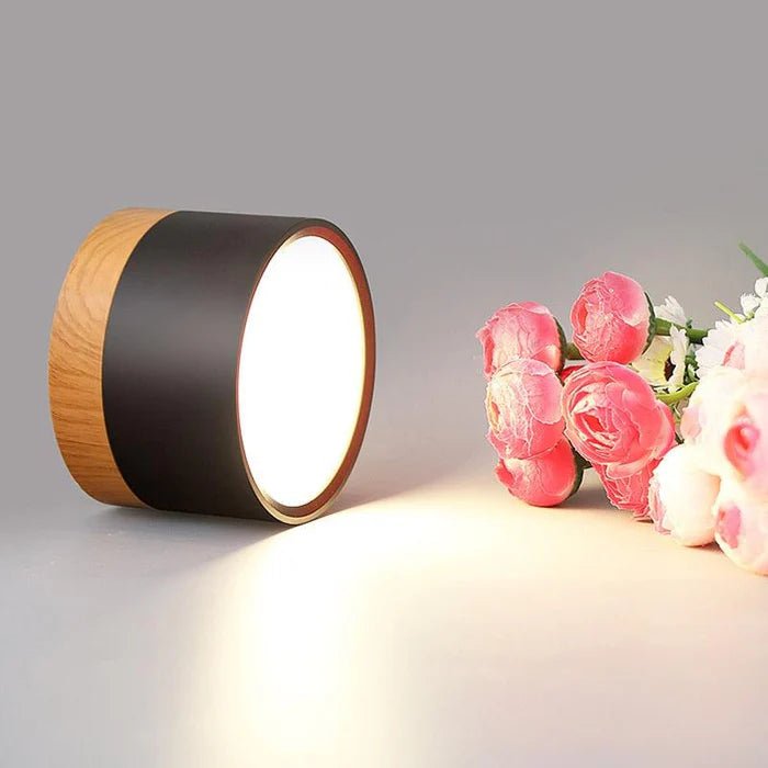 Luminária de Teto Nórdica em Madeira LED Regulável - Unique