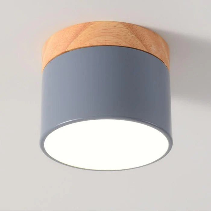 Luminária de Teto Nórdica em Madeira LED Regulável - Unique