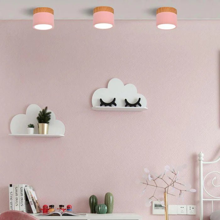 Luminária de Teto Nórdica em Madeira LED Regulável - Unique