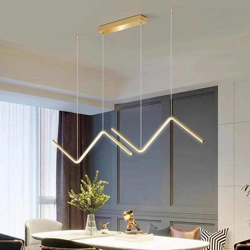 Lustre Luminária de Teto Minimalista Led Estilo Nórdico para Sala - Unique