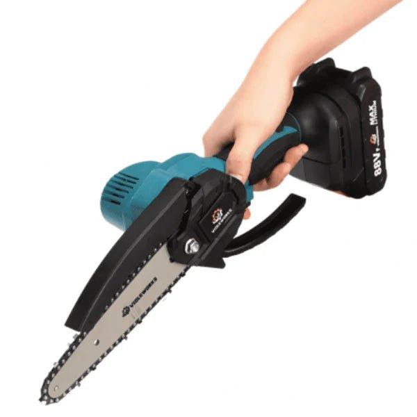 Mini Motosserra Elétrica de Poda Recarregável com Bateria 1200mAh - Unique