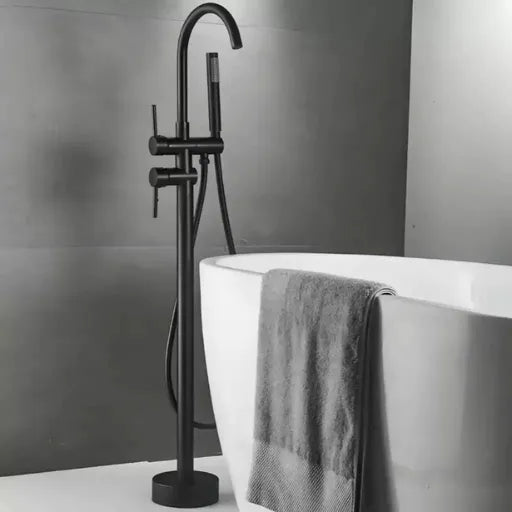 Misturador Monocomando de Piso para Torneira Banheira com Ducha Manual