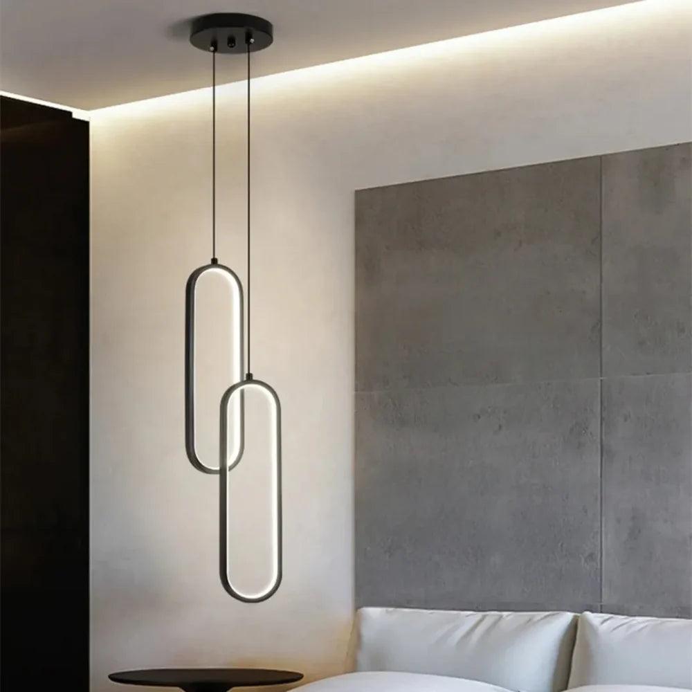 Pendente Minimalista 2 Cabeças para Casa Decoração de Quarto Banheiro e Sala - Unique