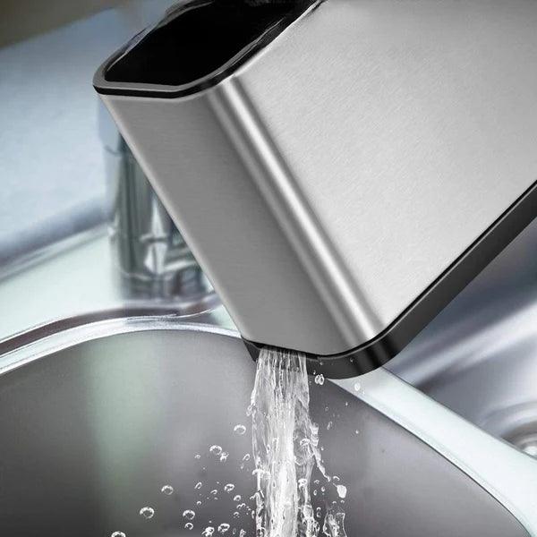 Porta Talher de Inox para Pia com 4 Compartimentos Organizadores - Unique