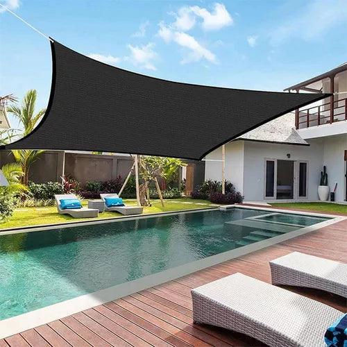 Toldo Portátil Impermeável Retangular com Proteção UV + 4 Cordas de Brinde para Instalação - Unique
