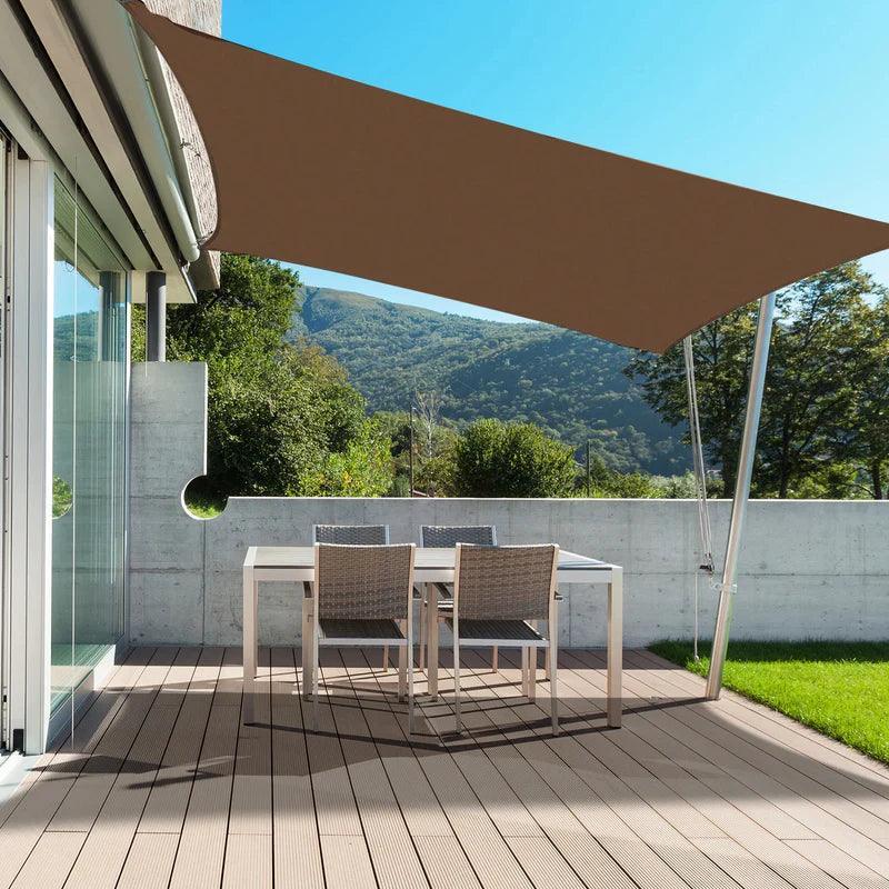 Toldo Portátil Impermeável Retangular com Proteção UV + 4 Cordas de Brinde para Instalação - Unique