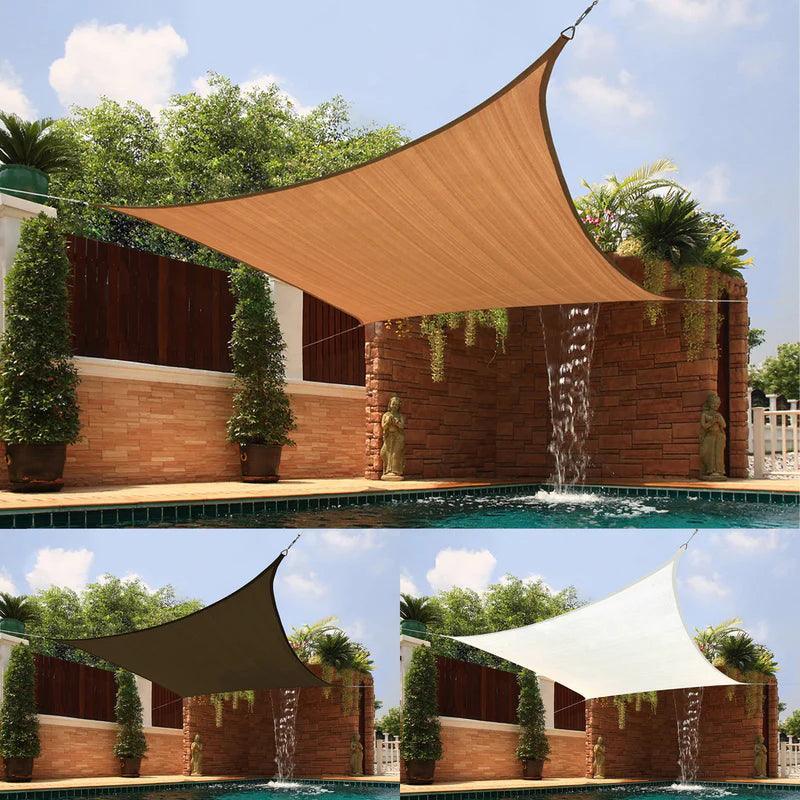 Toldo Portátil Impermeável Retangular com Proteção UV + 4 Cordas de Brinde para Instalação - Unique