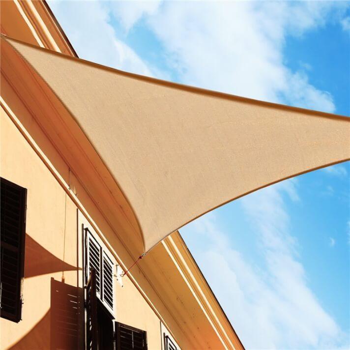 Toldo Triangular Impermeável com Proteção UV + 3 Cordas de Brinde para Instalação - Unique