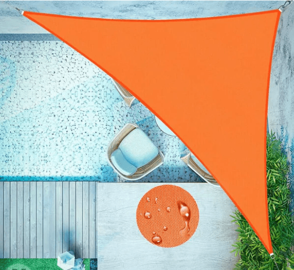 Toldo Triangular Impermeável com Proteção UV + 3 Cordas de Brinde para Instalação - Unique