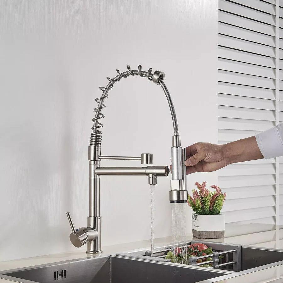 Torneira de Cozinha Gourmet Instalação na Bancada com Bico Giratório - Unique