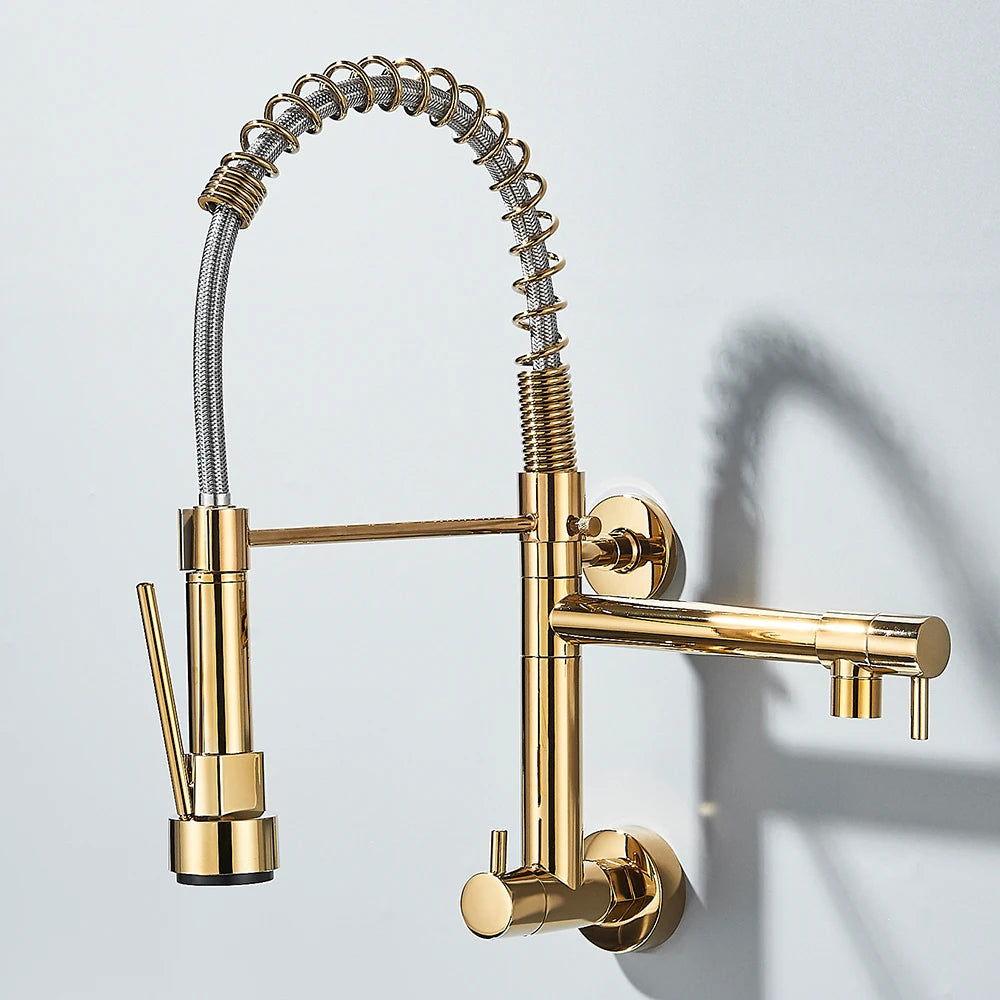 Torneira de Cozinha Gourmet Parede com Bico Giratório - Unique