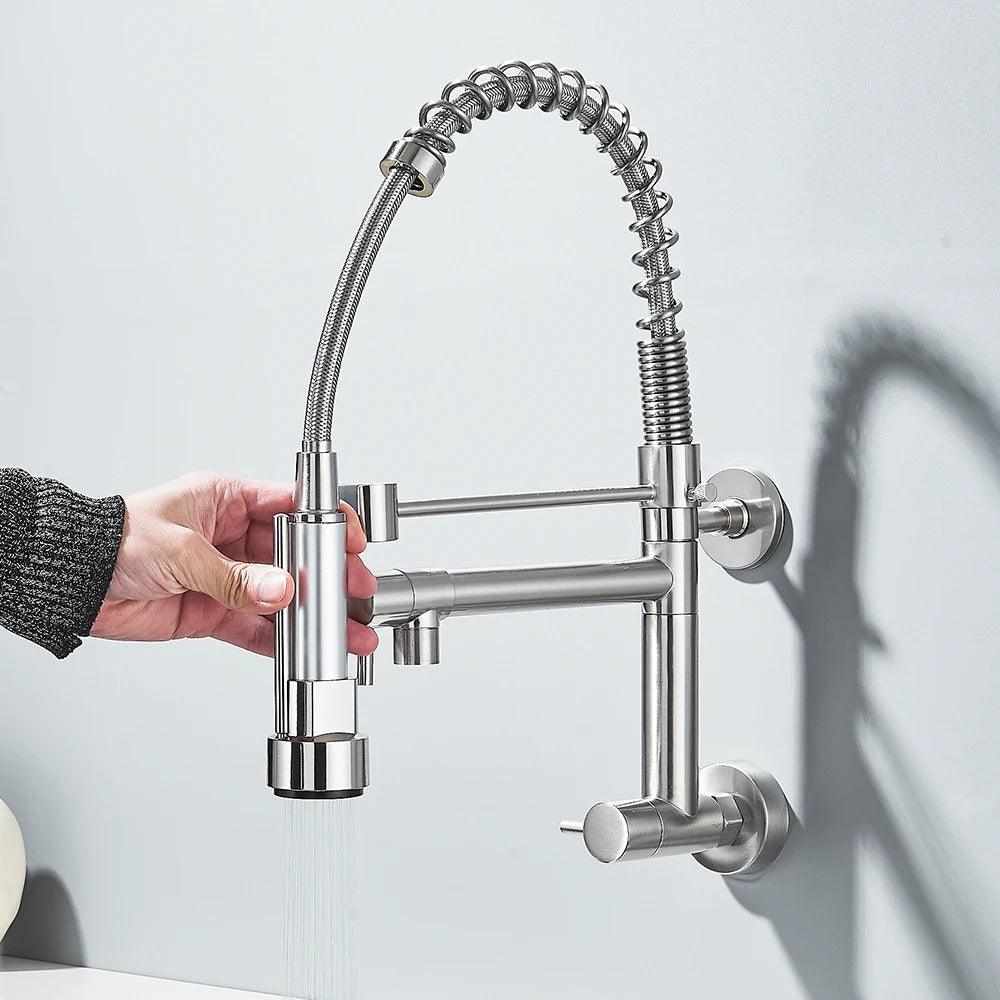 Torneira de Cozinha Gourmet Parede com Bico Giratório - Unique