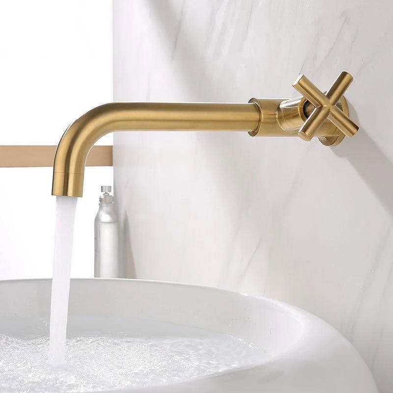 Torneira de Parede em Aço Inoxidável para Banheiro e Lavabo - Unique
