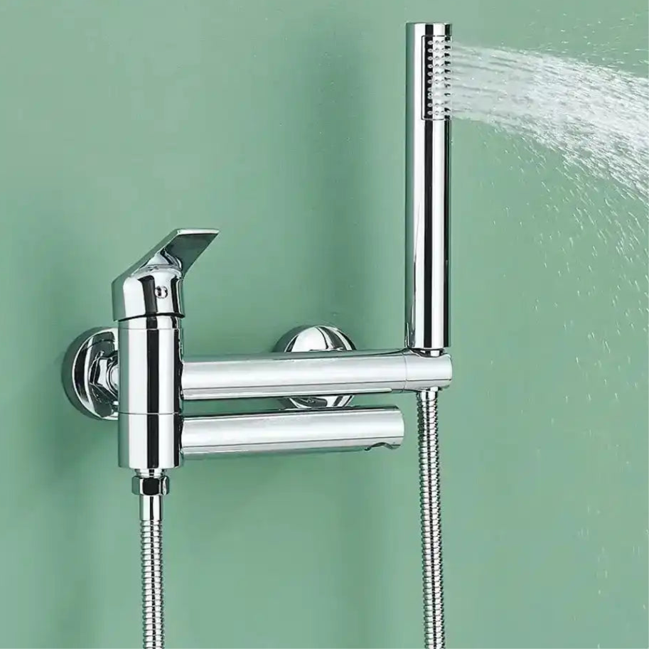 Torneira de Parede para Banheira Monocomando Ducha Manual