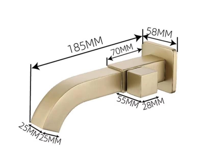 Torneira Escovada para Banheiro com Alavanca Lateral Design Moderno - Unique