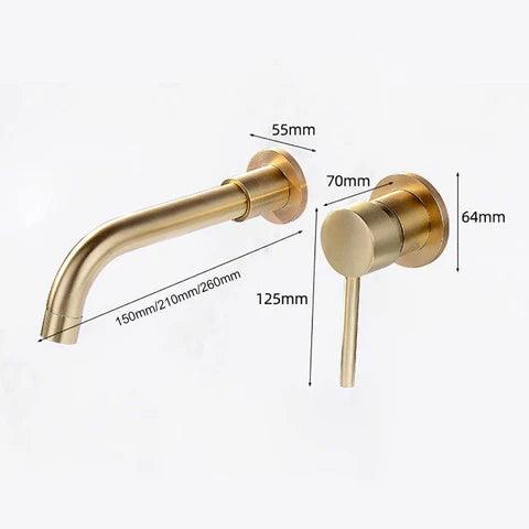 Torneira Monocomando de Parede Banheiro com Misturador - Royale - Unique