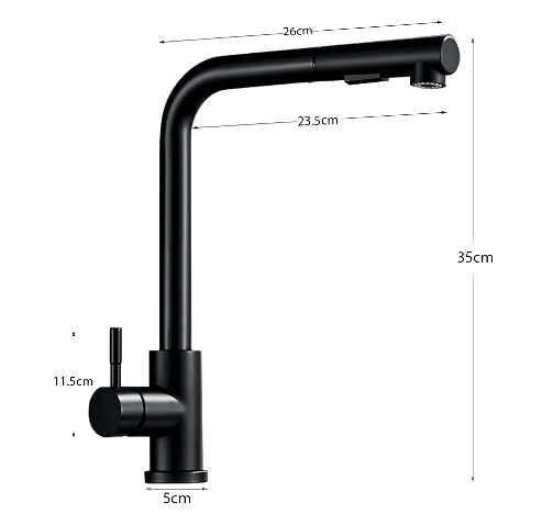 Torneira para Cozinha Gourmet em Aço Misturador Monocomando Extensível - Unique