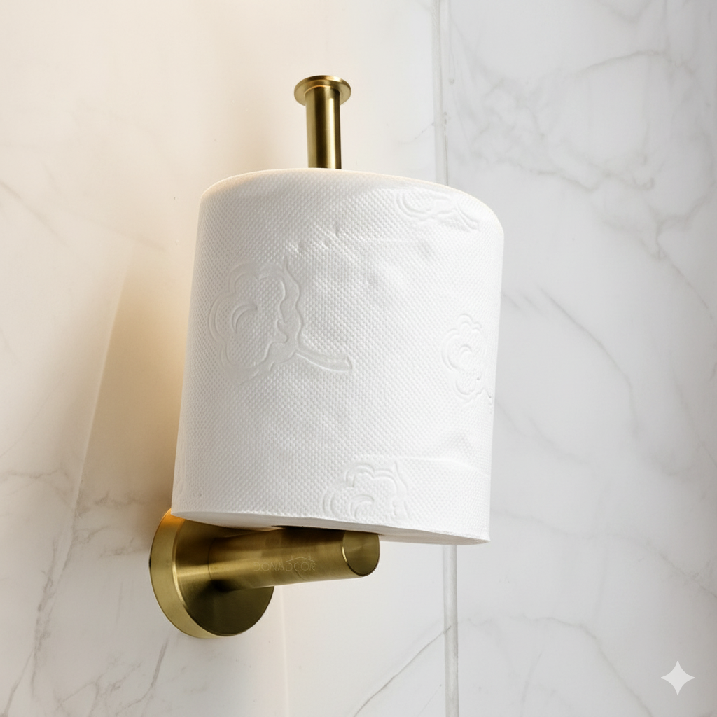 Suporte Papel Higiênico - Dourado Escovado